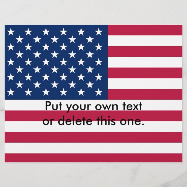 Flyer mit der Flagge von USA (Vorne)