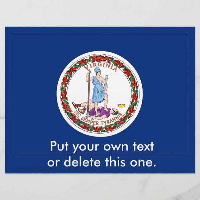 Flyer mit der Flagge von Virginia, USA (Vorne)