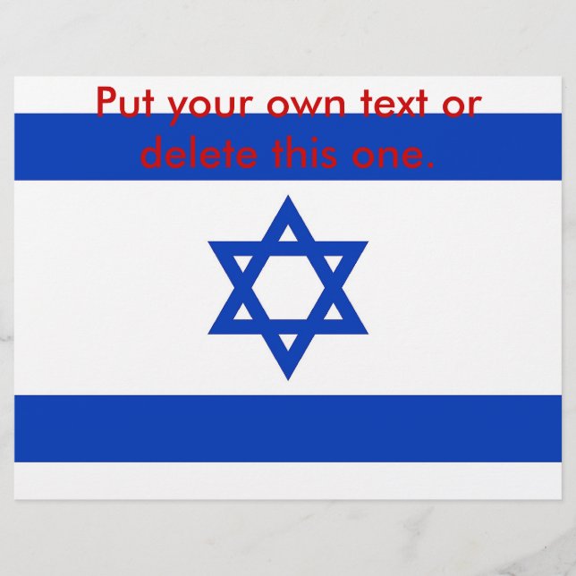 Flyer mit der israelischen Flagge (Vorne)