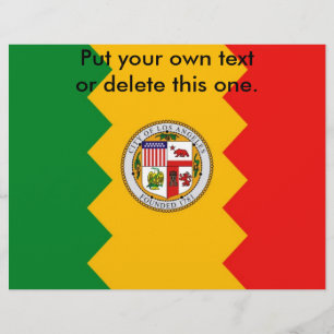 Flyer mit Flag von Los Angeles, Kalifornien, USA