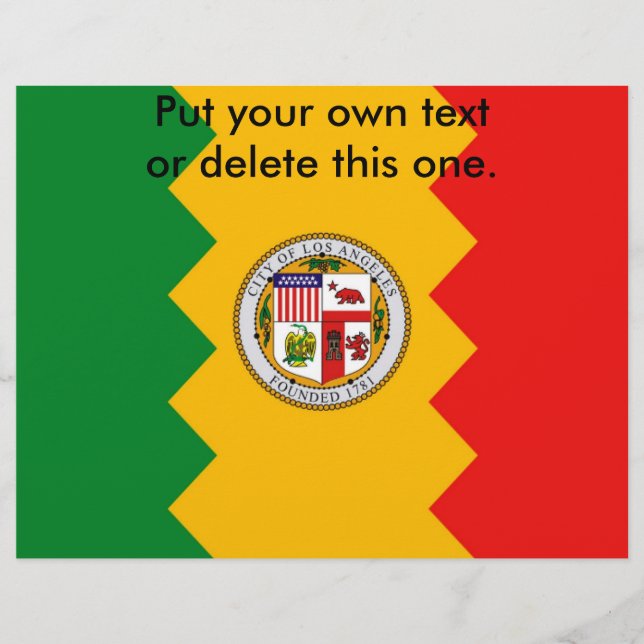Flyer mit Flag von Los Angeles, Kalifornien, USA (Vorne)