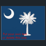 Flyer mit Flag von South Carolina, USA<br><div class="desc">Fügen Sie Ihren Ankündigungen eine Touch von South Carolina Stolz hinzu mit unserem exklusiven Flyer mit der Flagge von South Carolina! Dieser Flyer wurde mit viel Liebe zum Detail gestaltet und vereint den ikonischen Palmetto-Baum und den Halbmond von der South Carolina-Fahne und bietet eine einzigartige Möglichkeit, Ihre Botschaft zu vermitteln....</div>