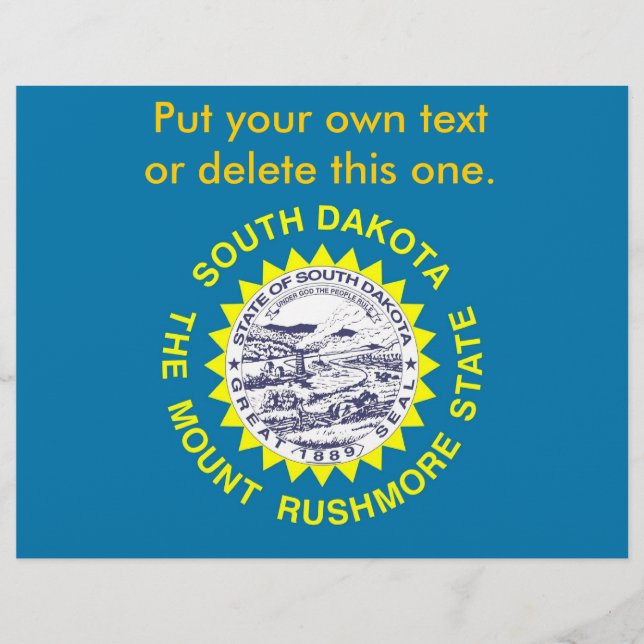 Flyer mit Flag von South Dakota, USA (Vorne)