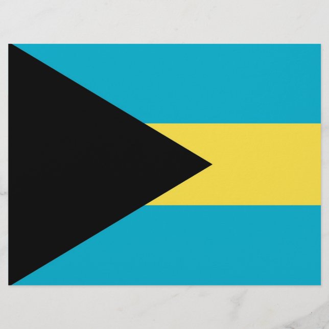 Flyer mit Flagge Bahamas (Vorne)