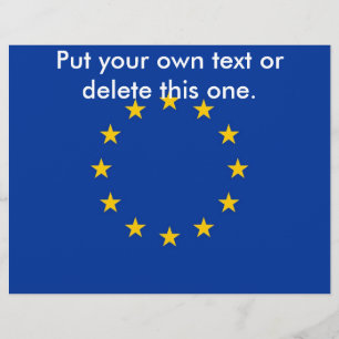 Flyer mit Flagge der Europäischen Union