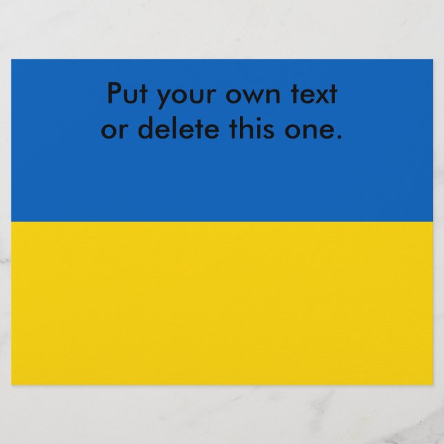 Flyer mit Flagge der Ukraine (Vorne)