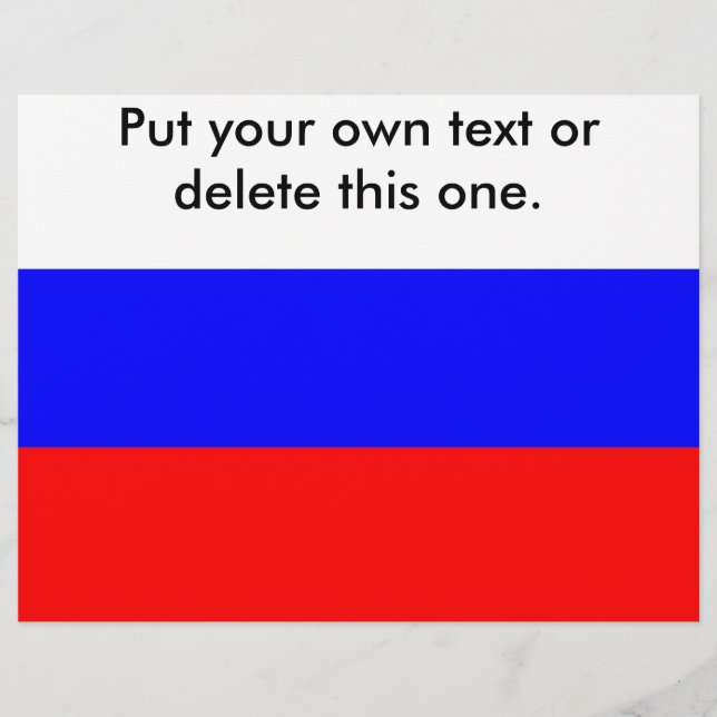 Flyer mit Flagge Russlands (Vorne)