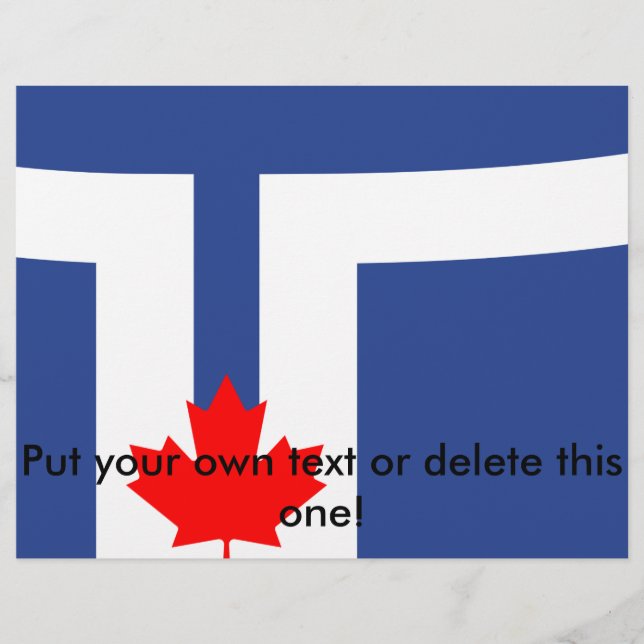 Flyer mit Flagge Torontos, Kanada (Vorne)
