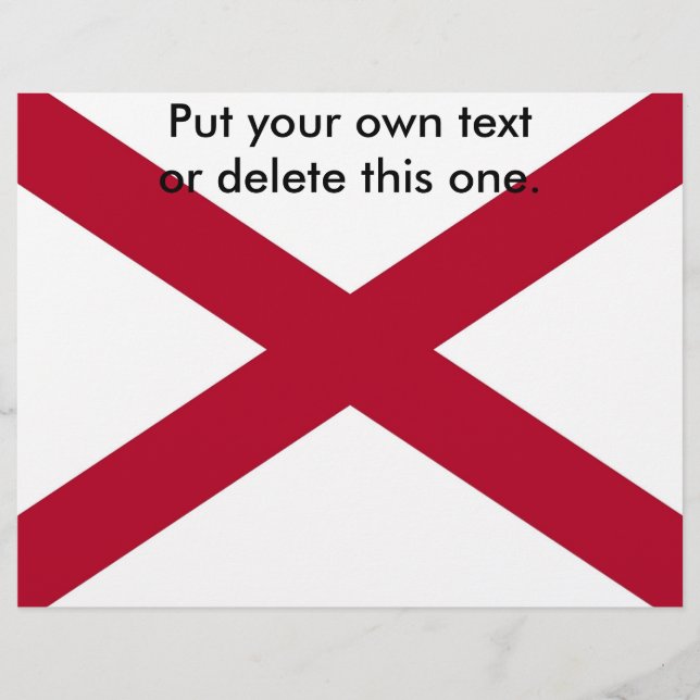 Flyer mit Flagge von Alabama, USA (Vorne)