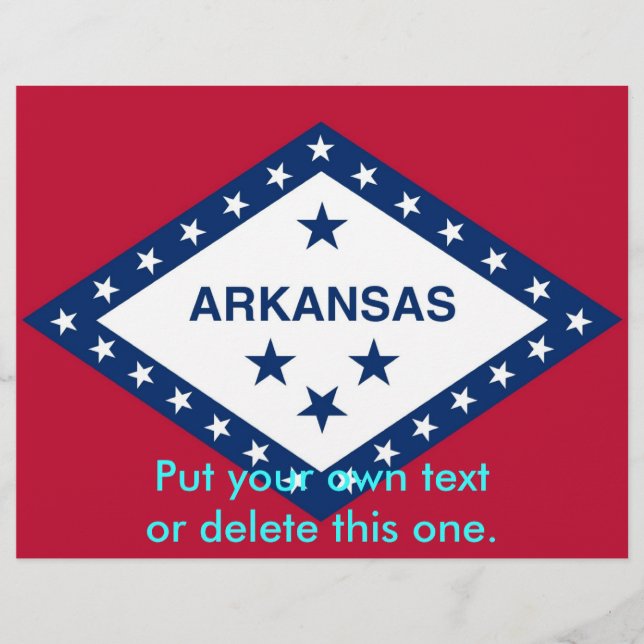 Flyer mit Flagge von Arkansas, USA (Vorne)