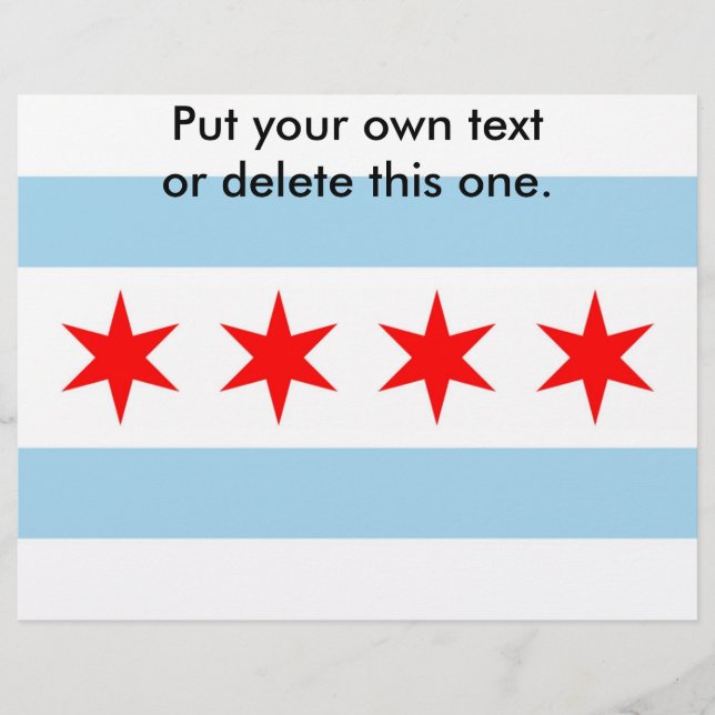 Flyer mit Flagge von Chicago, USA (Vorne)