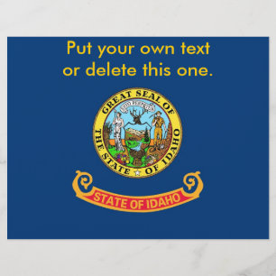 Flyer mit Flagge von Idaho, USA