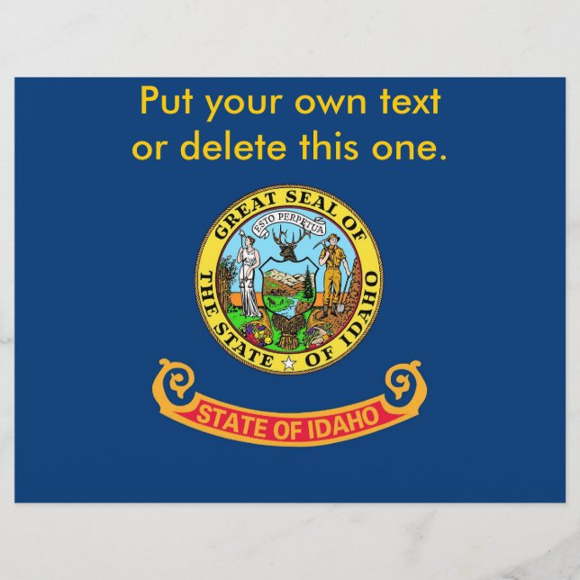 Flyer mit Flagge von Idaho, USA (Vorne)