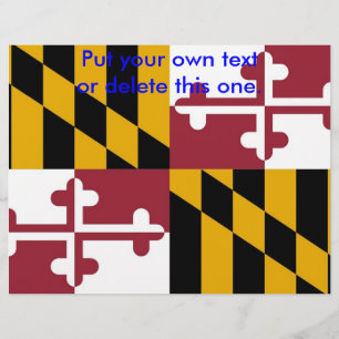Flyer mit Flagge von Maryland, USA