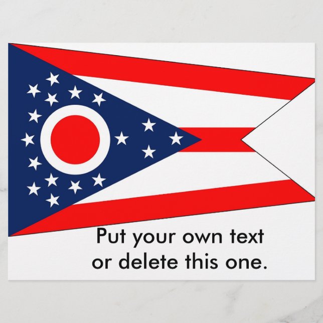Flyer mit Flagge von Ohio, USA (Vorne)