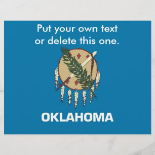 Flyer mit Flagge von Oklahoma, USA
