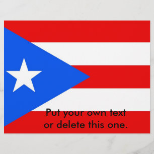 Flyer mit Flagge von Puerto Rico, USA