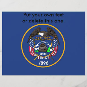Flyer mit Flagge von Utah, USA