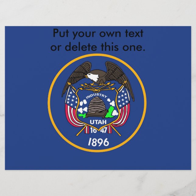 Flyer mit Flagge von Utah, USA (Vorne)