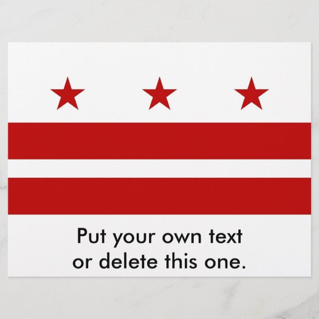 Flyer mit Flagge von Washington DC, USA (Vorne)