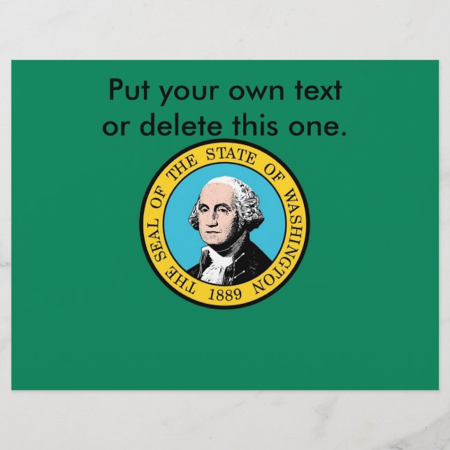 Flyer mit Flagge von Washington, USA (Vorne)