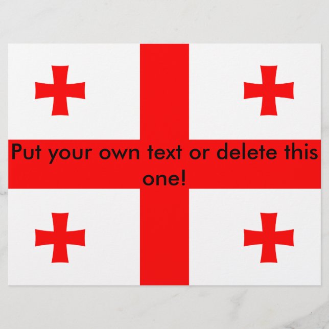 Flyer mit georgischer Flagge (Vorne)