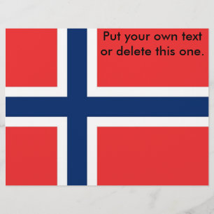 Flyer mit norwegischer Flagge