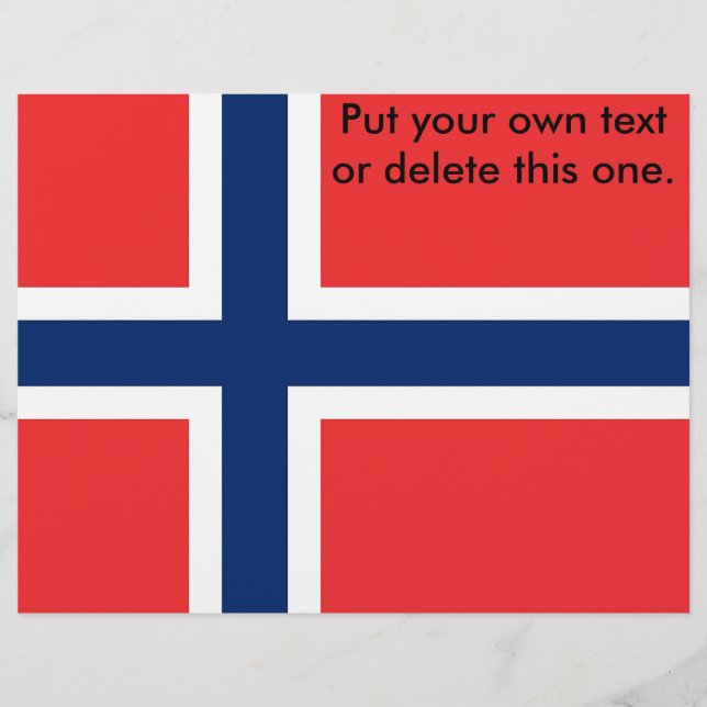 Flyer mit norwegischer Flagge (Vorne)