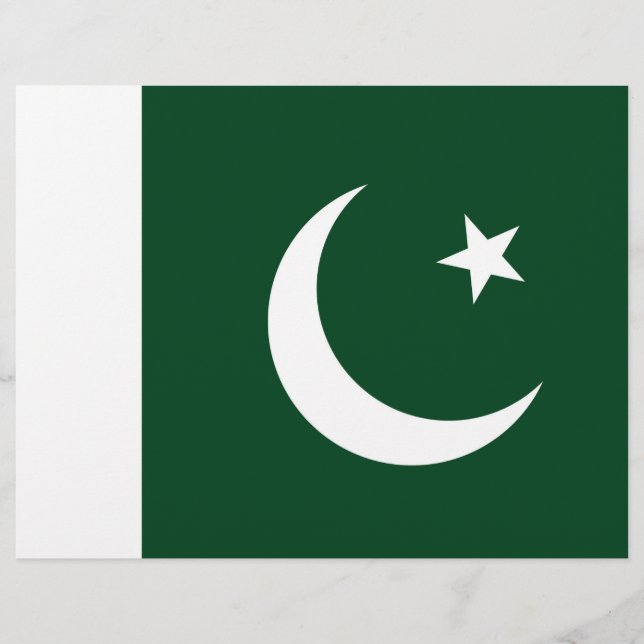 Flyer mit pakistanischer Flagge (Vorne)