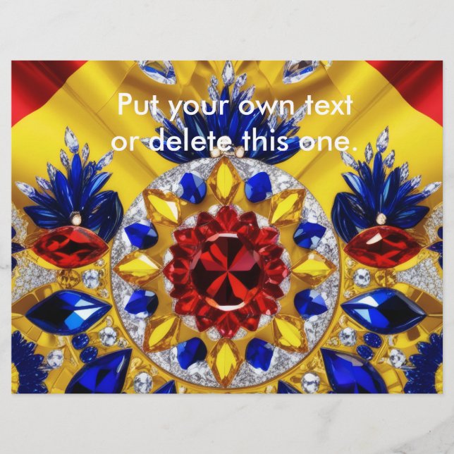 Flyer mit rumänischem Farbdesign (Vorne)