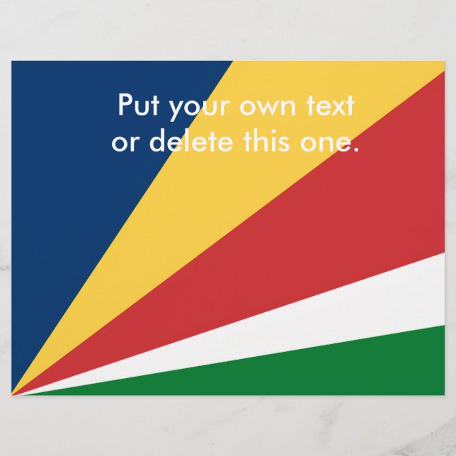 Flyer mit Seychelles Colors Design (Vorne)