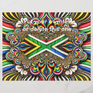 Flyer mit südafrikanischem Farbdesign