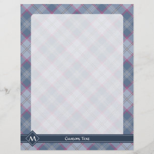 Flyer Pastellblau und rosa Tartan