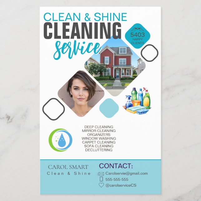 Flyer reinigen - Shine organisieren Ihre Zuhause | (Vorne)