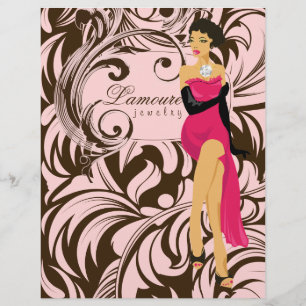 Flyer Salon Diamond Juwelierin Pink Brown