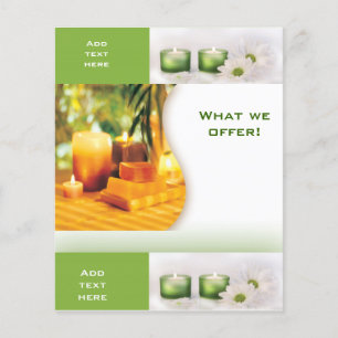 Flyer Schönheitssalon Spa Grün 3 Vorlage Klein