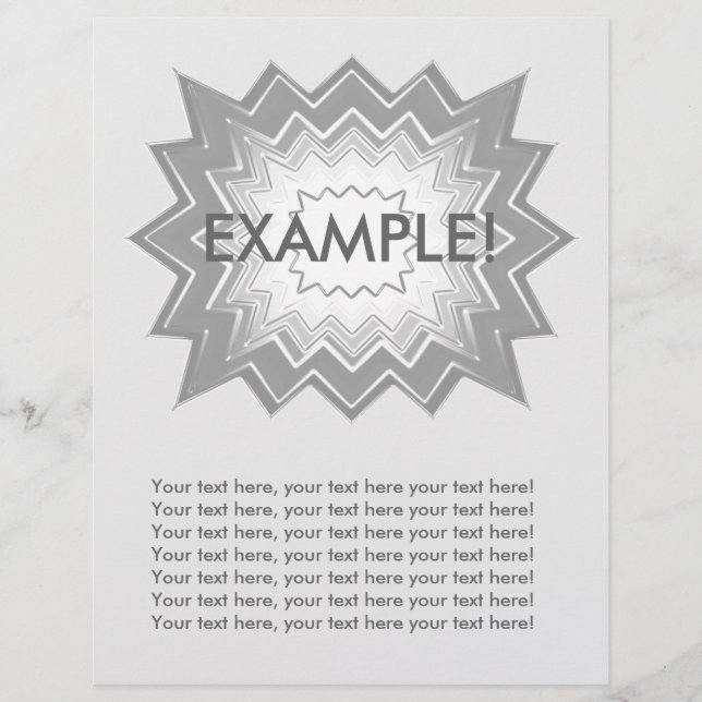 Flyer Template: Aufmerksamkeit Getter: Graue Explo (Vorne)