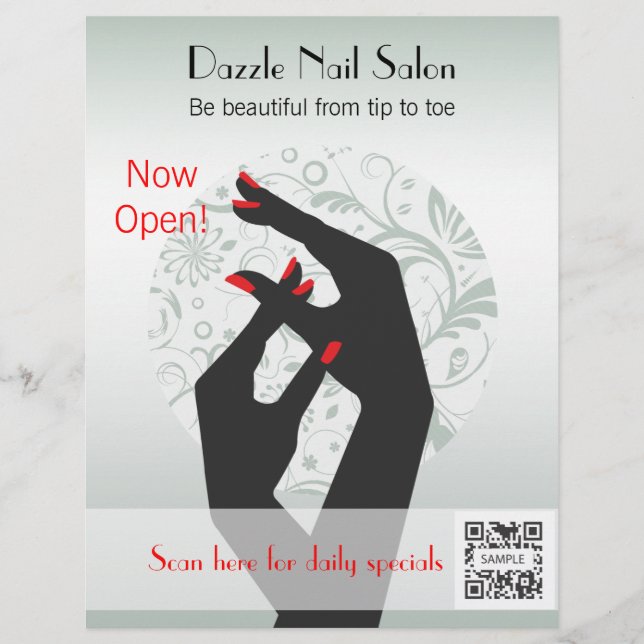 Flyer Template Nail Salon (Vorne)