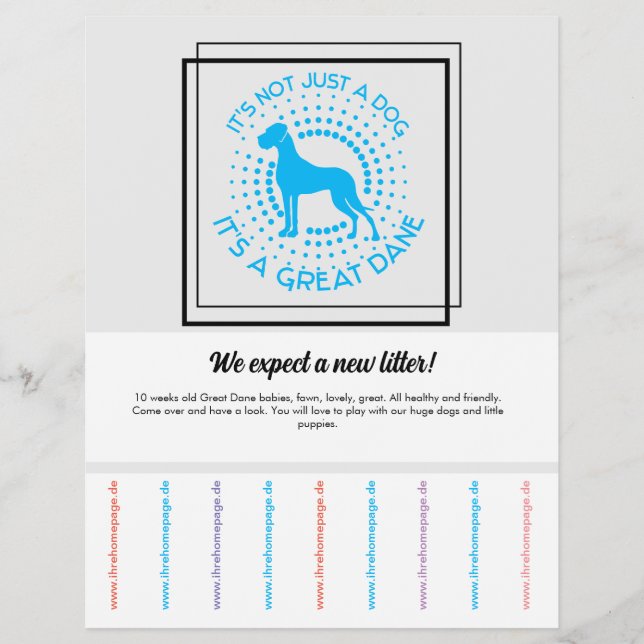 Flyer von Welpen verkaufen (Vorne)