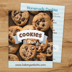 Flyer-Vorlage für das Cookie-Bäckereimenü Flyer