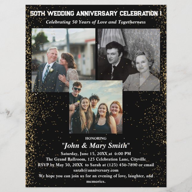 Flyer zum 50. Hochzeitstag (Vorne)