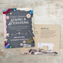 Flyer zum Nähen von Alterations Services