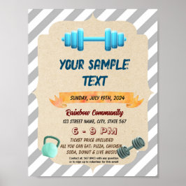 Flyer zum Thema niedliche Fitness Poster