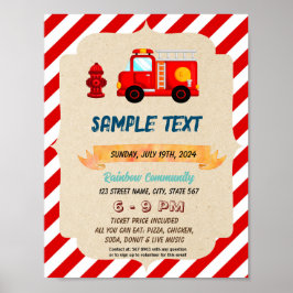 Flyer zum Thema Rotfeuerwagen Poster