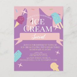 Flyer zur Einladung von Fun Ice Cream Cone Postkarte