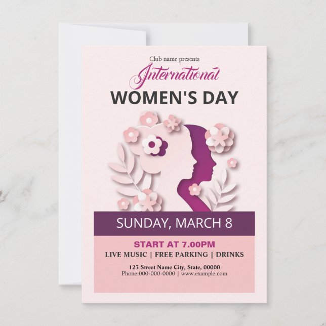 Flyer zur Party Einladung von Frauen (Vorderseite)