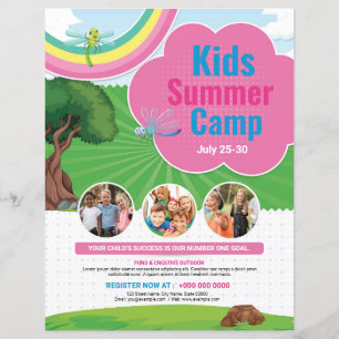 Flyers de camp d'été pour enfants
