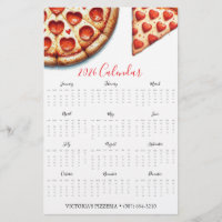 Flyers Pizzeria 2025 Kalender
