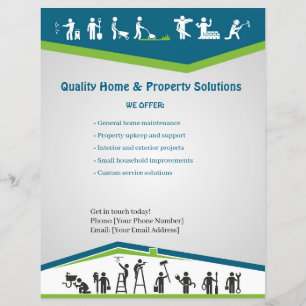 Flyervorlage für Heimservices Flyer
