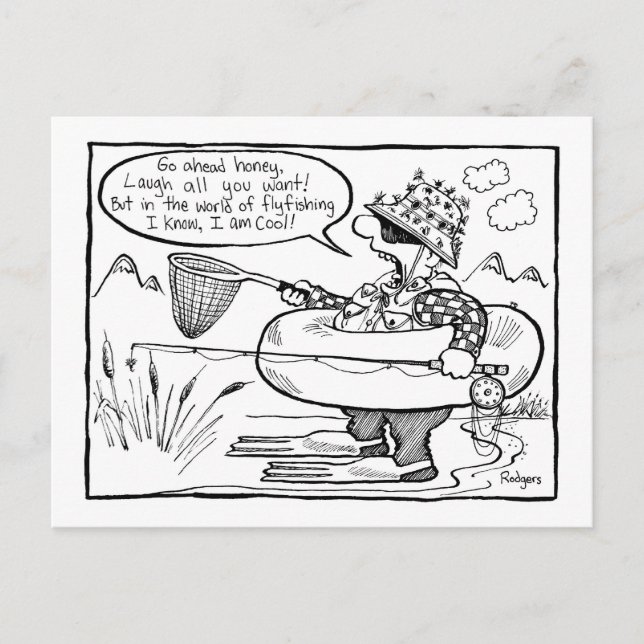 flyfishing cool postkarte (Vorderseite)